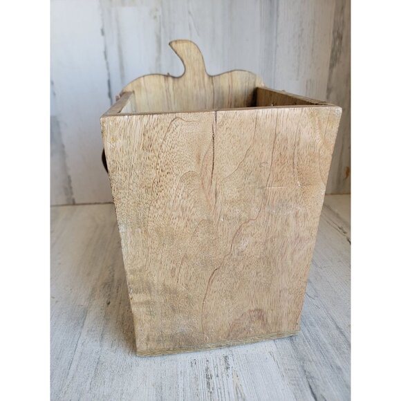 Unique sequin pumpkin bucket trick or treat Halloween wooden decor vintage - Picture 8 of 12